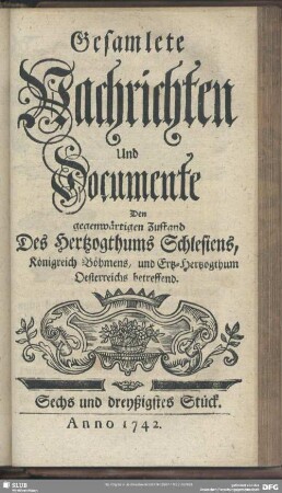 Sechs und dreyßigstes Stück
