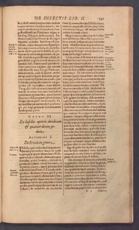 Caput III. De Insectis apteris duodecem & quaturodecem pedum.