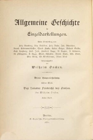 Das Zeitalter Friedrichs des Großen : mit Porträts, Illustrationen und Karten, 1