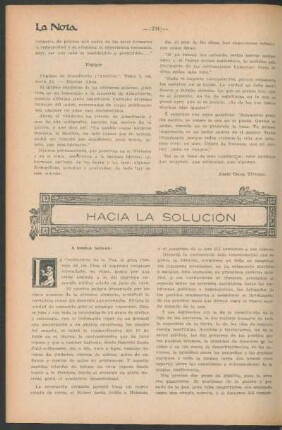 Hacia la solución