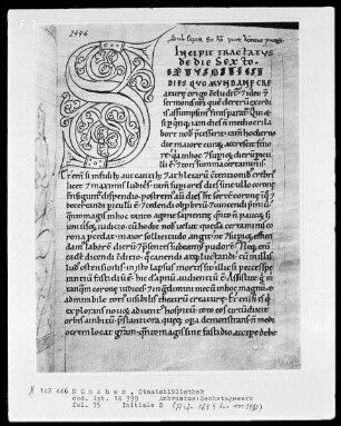 Ambrosius, Hexaemeron — Initiale S, Folio 75 recto