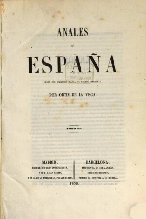 Anales de Espanã : desde sus orígenes hasta el tiempo presente, 6