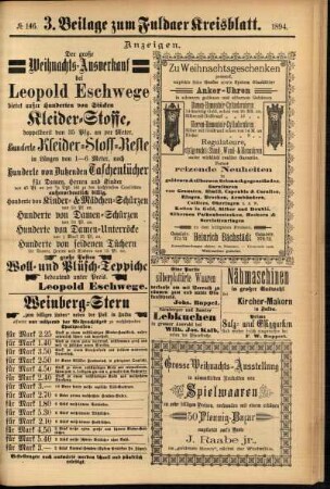 Vierte Ausgabe vom Samstag, den 08. Dezember 1894.