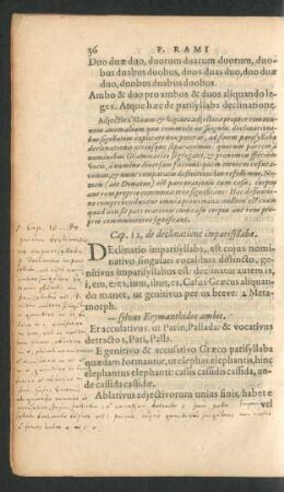 Cap. 12, de declinatione imparisyllaba.