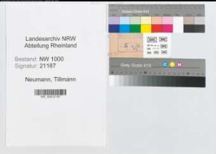 Entnazifizierung Tillmann Neumann, geb. 23.01.1901 (Sekretaer)