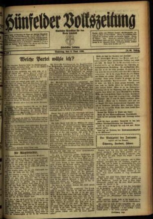 Ausgabe vom Samstag, den 05. Juni 1920.