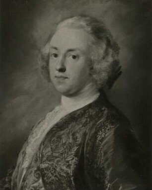 Rosalba Carriera: Herr in bräunlichem Rock mit Goldstickerei, Pastell