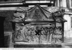 Reliquienschrein des heiligen Johannes d. T. mit Szenen aus der Geschichte des Heiligen