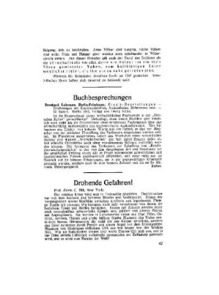 Drohende Gefahren!