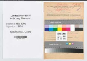 Entnazifizierung Georg Genzikowski, geb. 30.07.1912 (Polizist)