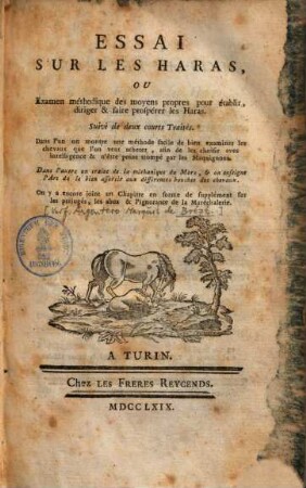 Essai sur les haras