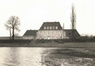 Moritzburger Teichgebiet. Teichhaus (?) am Grossteich bei Bärnsdorf