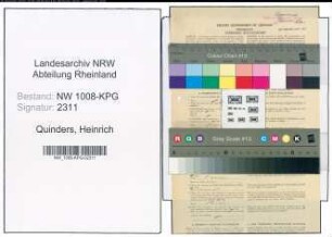Entnazifizierung Heinrich Quinders , geb. 23.09.1893 (Landwirt)
