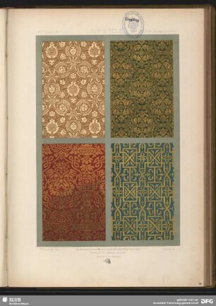 Gewebemuster. Ornamente mit verzierten Feldern