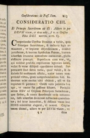 213-224, Consideratio CIII - CVII