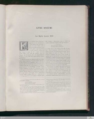 Livre Dixième: Le Style Louis XVI