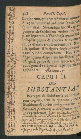 Caput II. De Substantia.