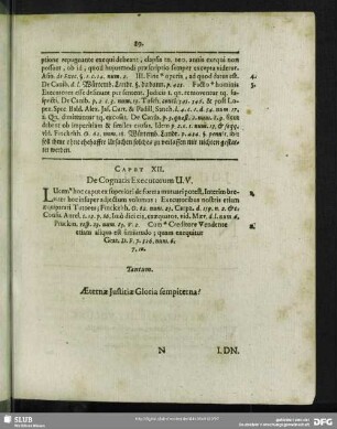 Caput XII. De Cognatis Executorum U. V.