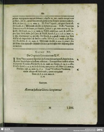 Caput XII. De Cognatis Executorum U. V.