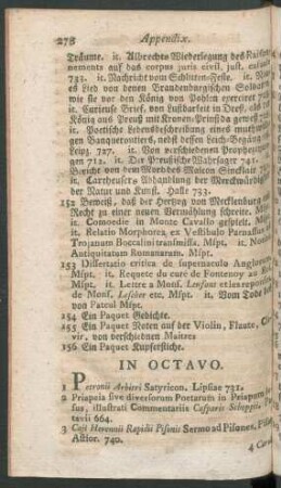 Ungebundene Bücher. In Octavo