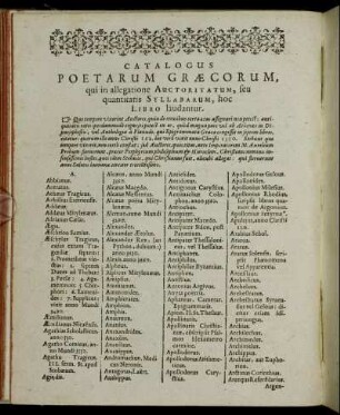 Catalogus Poetarum Graecorum
