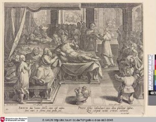 [Salome präsentiert vor Herodes den Kopf des Täufers auf einem Tablett; Salome offering John's head to her parents]