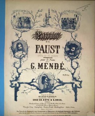 Potpourri de Faust : opéra de Ch. Gounod ; composée pour le piano