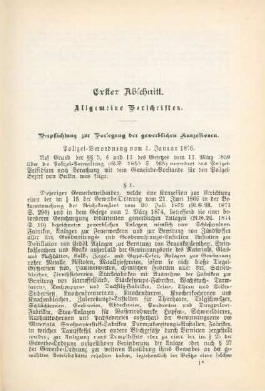 Erster Abschnitt. Allgemeine Vorschriften