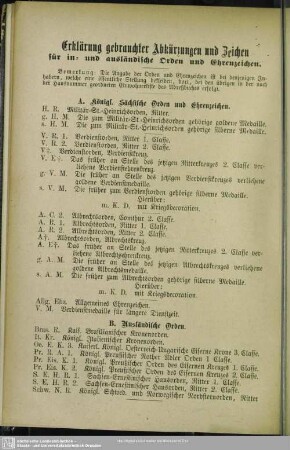 Erklärung gebrauchter Abkürzungen und Zeichen