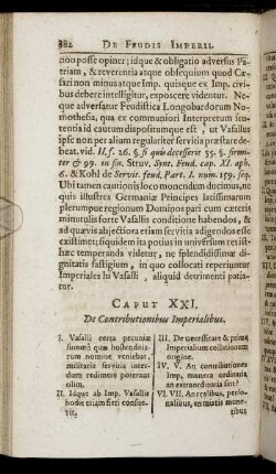 Caput XXI. De Contributionibus Imperialibus.