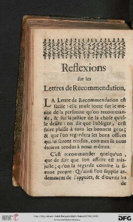 Lettres de Recommendation