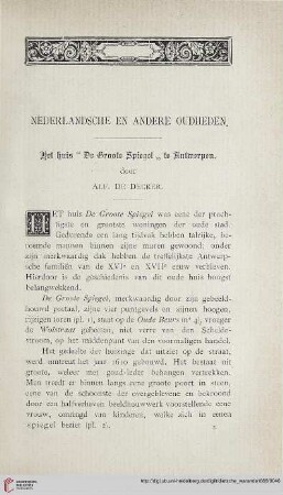Nederlandsche en andere Oudheden