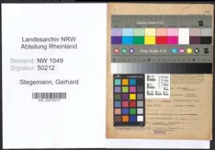 Entnazifizierung Gerhard Stegemann , geb. 11.10.1911 (Angestellter)