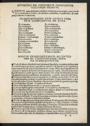 Praepositiones Cum Quibus Verbum Componitur He Sunt.