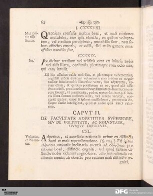 Capvt II. De Facvltate Adpetitiva Svperiore, Sev De Volvntate, Ac Nolvntate, Eivsqve Libertate.