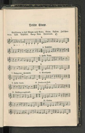 Einführung in das Singen nach Noten.
