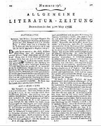 Monatsregister vom May 1788