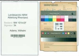 Entnazifizierung Wilhelm Adams , geb. 25.11.1901 (Ingenieur)