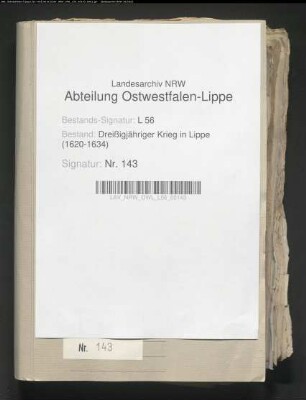 Kriegsangelegenheiten der erbherrlichen Linie Lippe-Brake
