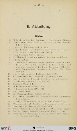 II. Abteilung (Nr. 1-249)