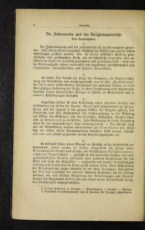 ¬Die¬ Zeitenwende und der Religionsunterricht