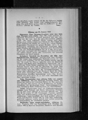 Sitzung am 25. Januar 1927