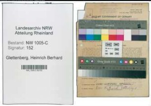 Entnazifizierung Heinrich Berhard Glettenberg , geb. 12.03.1890 (Friseur)