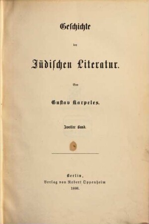 Geschichte der jüdischen Literatur, 2