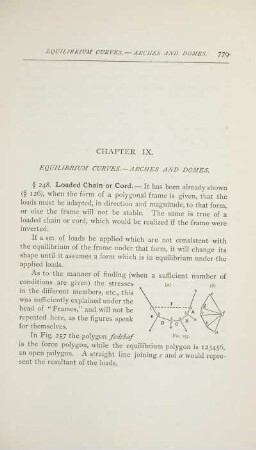 Chapter IX. Equilibrium curves. - Arches and domes.