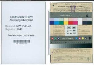 Entnazifizierung Johannes Nettekoven , geb. 09.03.1905 (Krankenpfleger)