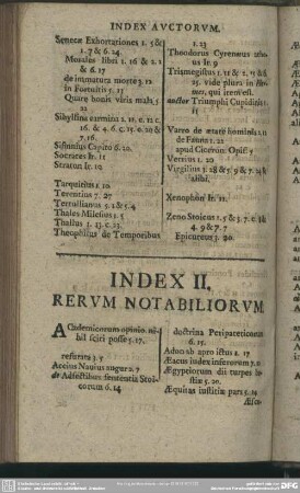 Index II. Rerum Notabiliorum
