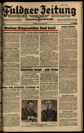 Ausgabe vom Dienstag, den 24. Juni 1941.