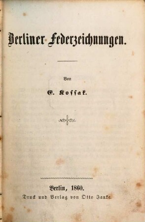 Berliner Federzeichnungen, 1