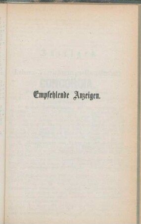 Empfehlende Anzeigen.